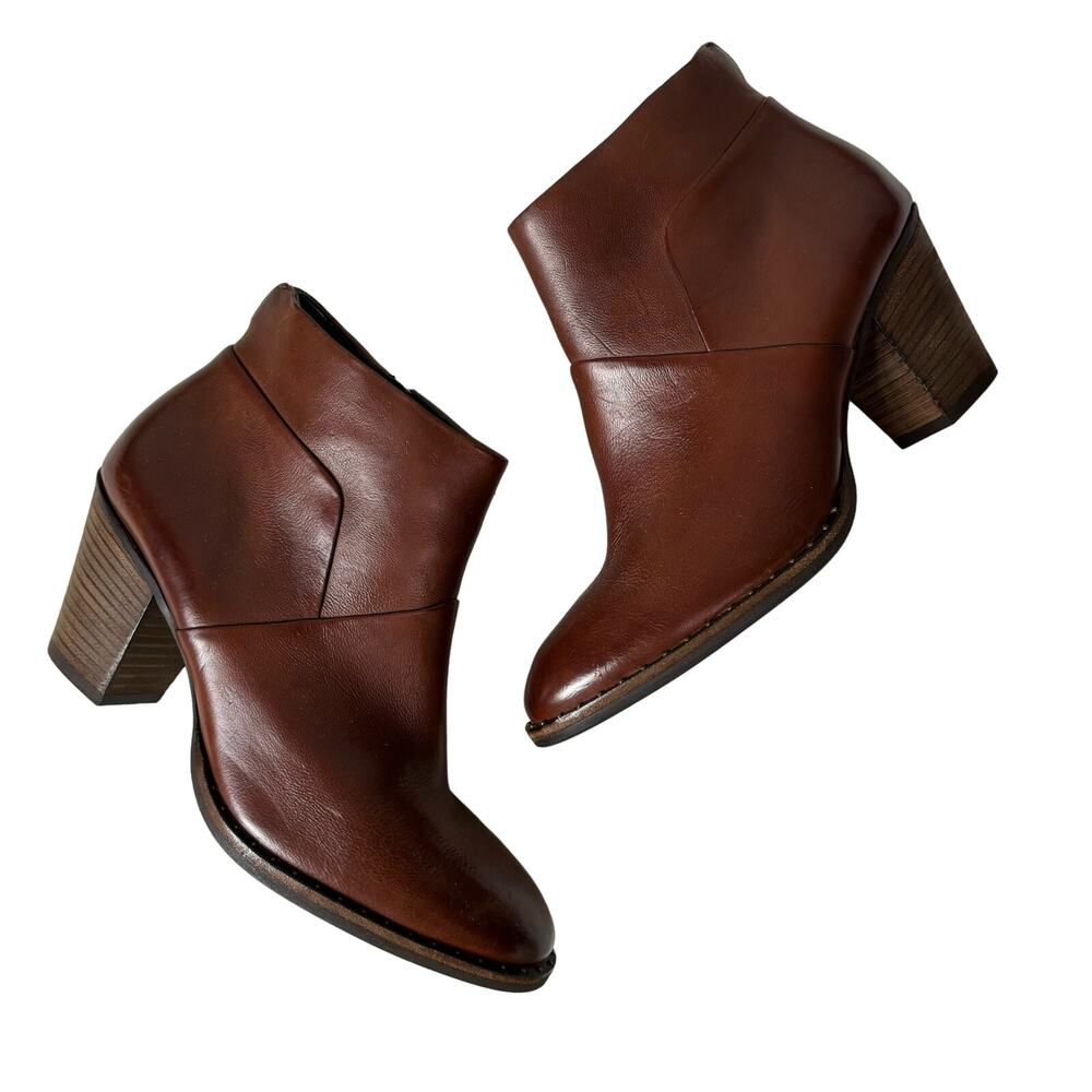 Paul Green Echt Leder Brown Leather Booties Size 6